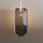 s.luce Velo Glass pendant light suspension 150cm white in elegant smoked glass design.