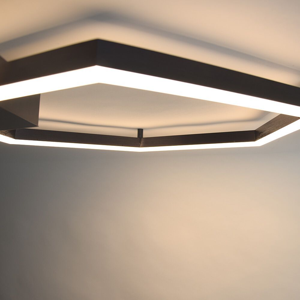 LED-Deckenleuchte Hexa flach modern s.luce