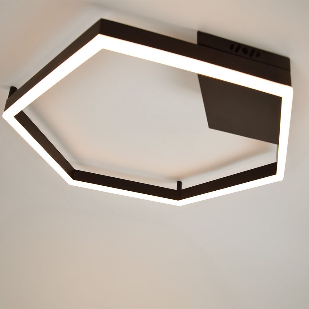 LED-Deckenleuchte Hexa flach modern s.luce