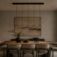 s.luce Santa Air LED tavolo da pranzo a sospensione 5 luci 160cm