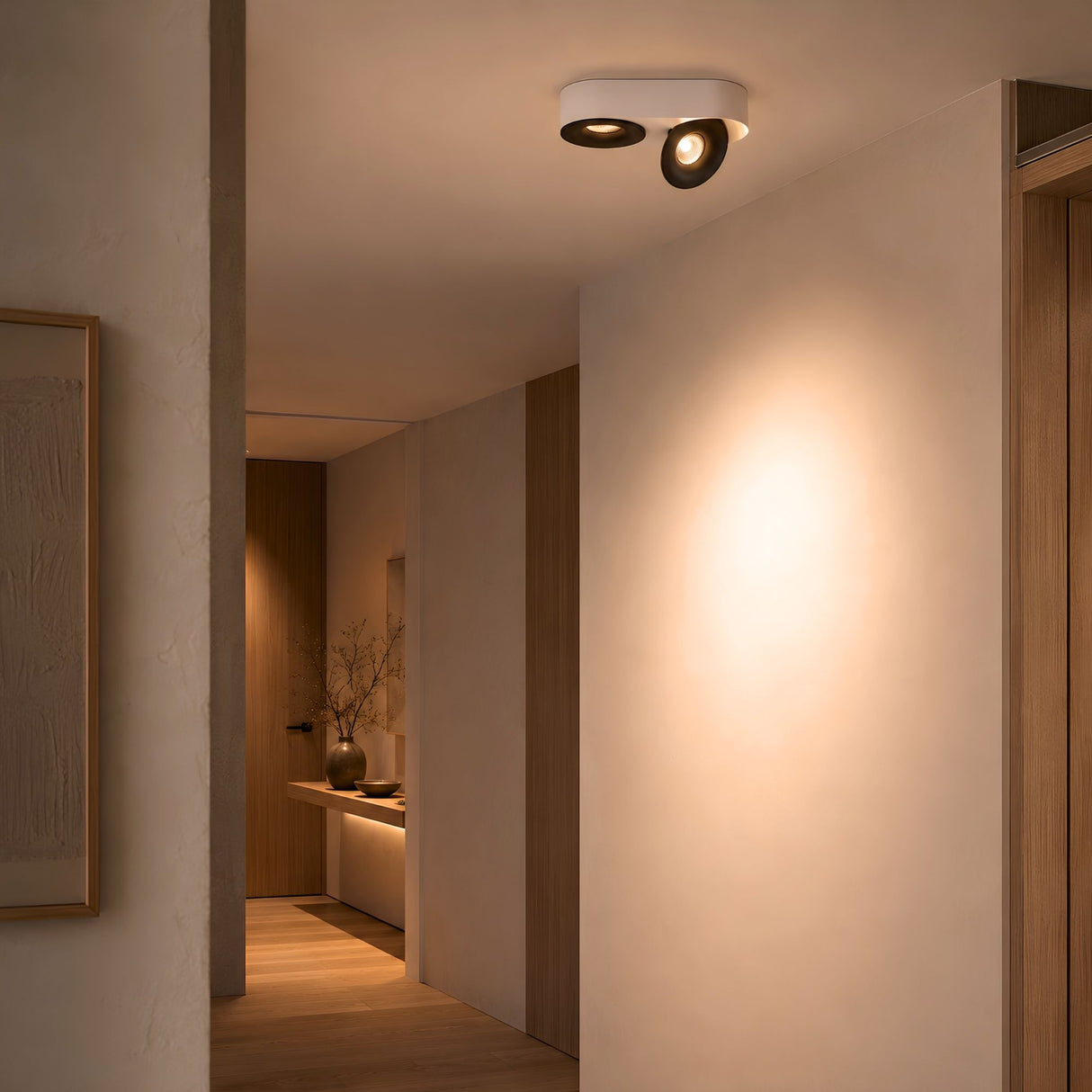 s.luce Santa Duo LED faretto da superficie orientabile e dimmerabile 