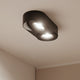 s.luce Santa Duo LED-Deckenleuchte schwenkbar 2-flammig, schwarze moderne Deckenleuchte mit zwei LED-Spots
