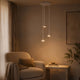 s.luce Santa Air LED matsalspendel 3-lampor Ø 40cm baldakin