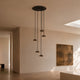 s.luce Santa Air LED eetkamer hanglamp 5-vlam Ø 60cm baldakijn