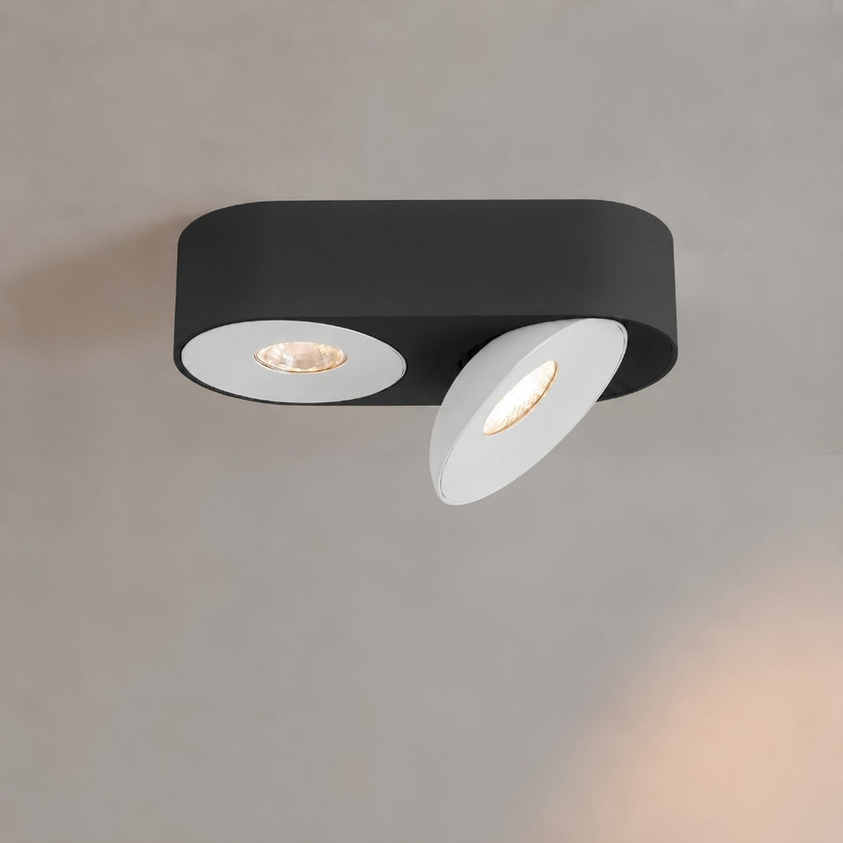s.luce Santa Duo LED faretto da superficie orientabile e dimmerabile 