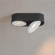 s.luce Santa Duo LED faretto da superficie orientabile e dimmerabile 