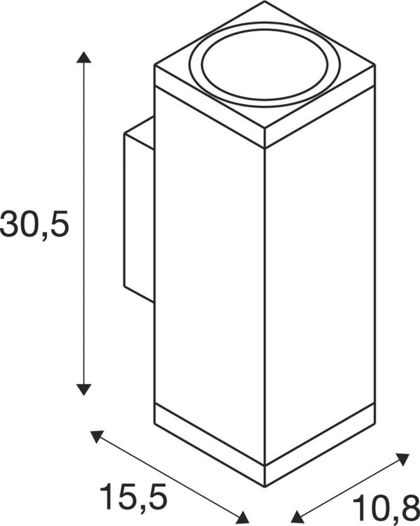 LED-Applique da esterno Theo Pro L IP65 