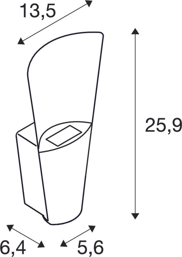 LED-Lampada da parete per esterni Rasterlys Up/Down IP65 