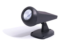 Les Jardins Solarstrahler Oje in Grau, konisches Design mit LED-Licht und Standfuß, Frontalansicht