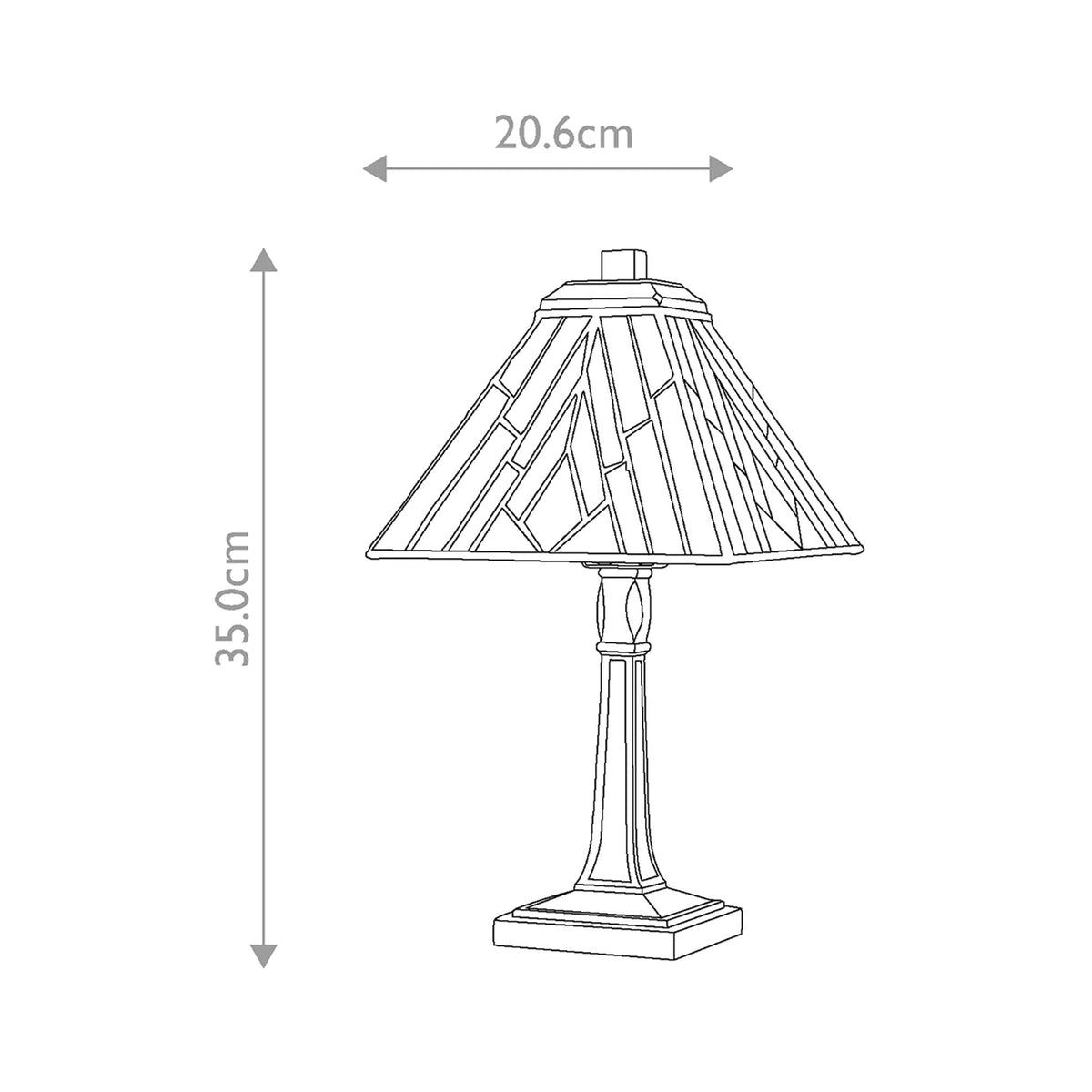 Table lamp Alderley 1-light Tiffany glass bronze 35 cm (9)