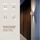 s.luce Travea LED Wandleuchte aus Travertin-Stein