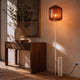 s.luce Velo Stehlampe Travertin-Stein 180cm Weiß