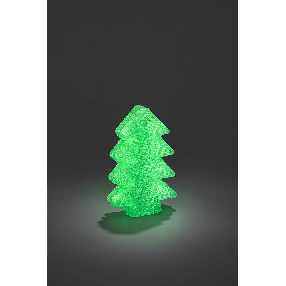 LED Acryl Tannenbaum mit 6 Farbwechselfunktionen 42 RGB Dioden 12V IP44 in Grün leuchtend.