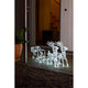 LED Acryl-Set Schlitten mit 2 Rentieren 96 Kaltweiße Dioden 24V - dekorative Weihnachtsbeleuchtung im Garten