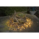 LED Dekoration variabel als Lichterkranz Lichtergirlande braun 240 Warmweiße Dioden IP44 um ein Nest gewickelt.