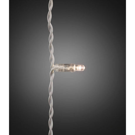 Maxi LED kompakt System Erweiterung: Eisregen Lichtervorhang 100 Warmweiße Dioden IP44 IP67 mit warmweißen LEDs.