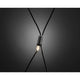 Maxi LED System Erweiterung Lichternetz 104 Dioden Warmweiß IP44 mit warm-weißer LED auf schwarzem Hintergrund.