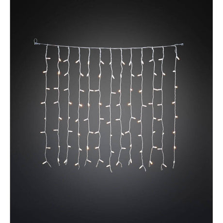 Maxi LED compact system base set: light curtain with 104 warm white diodes IP44 with decorative lights