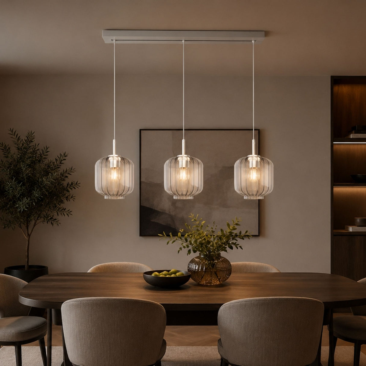s.luce Velo spisebordslampe 3-lys baldakin 120cm Ø 20cm