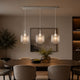 s.luce Velo spisebordslampe 3-lys baldakin 120cm Ø 20cm