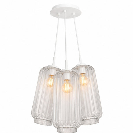s.luce Velo Cluster Glas-Pendelleuchte 3-flammig 3x18cm