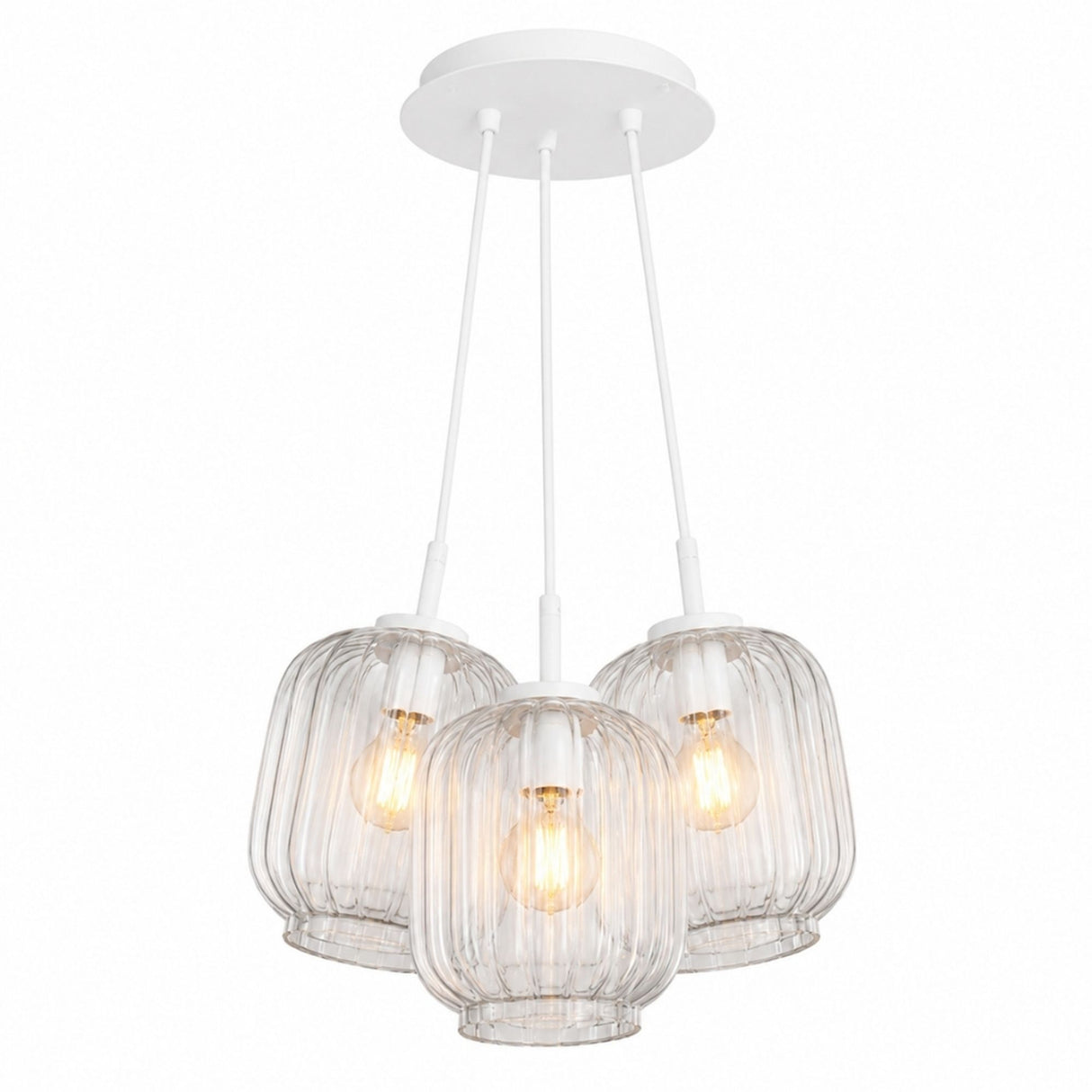 s.luce Velo Glas-pendellampe cluster med 3 lyskilder 3x20 cm 