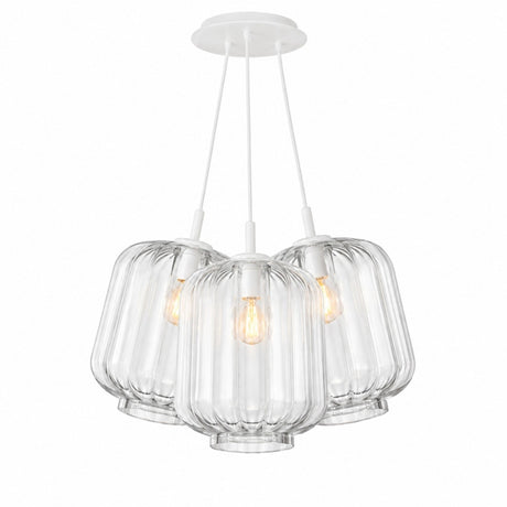 s.luce Velo Cluster Glas-Pendelleuchte 3-flammig 3x25cm