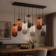 s.luce Velo spisebordslampe 8-lys 160cm 2-rækket Ø 18cm