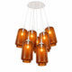 s.luce Velo Cluster glas-pendellampe med 7 lyskilder 7x18 cm 