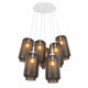 s.luce Velo Cluster glas-pendellampe med 7 lyskilder 7x18 cm 