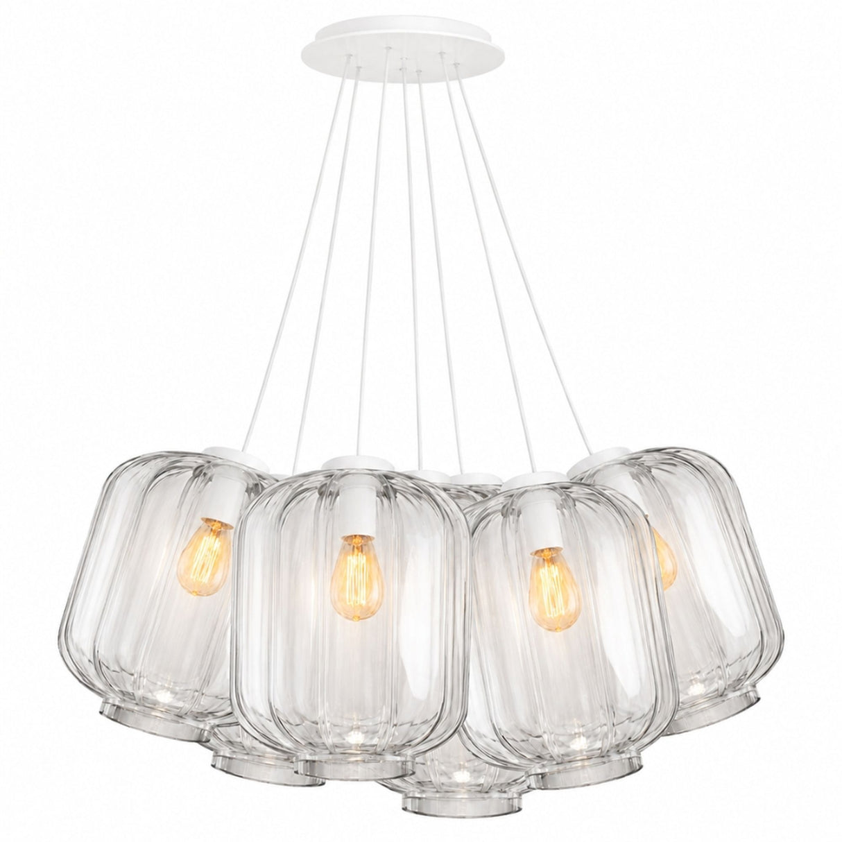 s.luce Velo Cluster glaspendel med 7 lyskilder 7x25 cm 