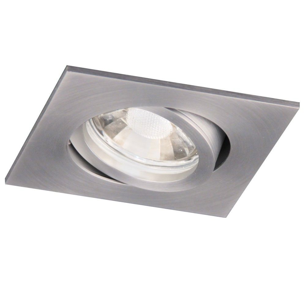 s.luce GU10 Einbaustrahler Prim schwenkbar 230V Alu-Matt