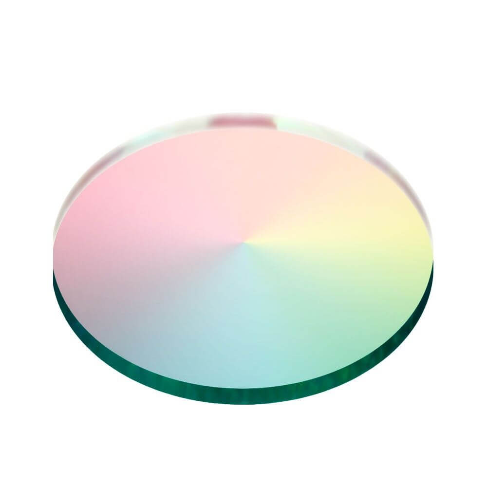s.luce kleurfilter multicolor passend bij Beam op een glasplaat met kleurrijke kleurverlopen.
