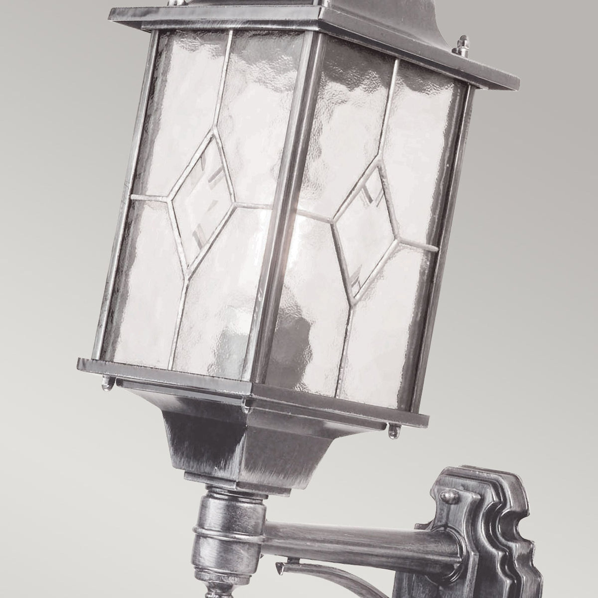 Lanterna da parete per esterni Wexford a 1 luce IP44 Nero, Argento (3)