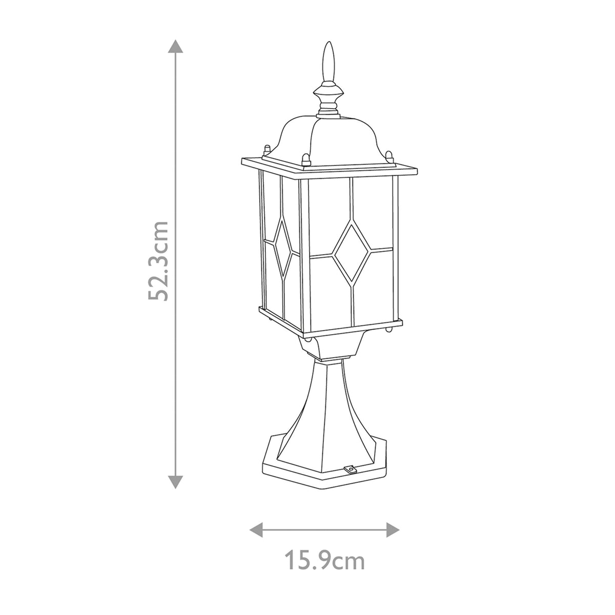 Lampada da esterno da pavimento Wexford a 1 luce Classico IP44 Nero, Argento 52cm (5)
