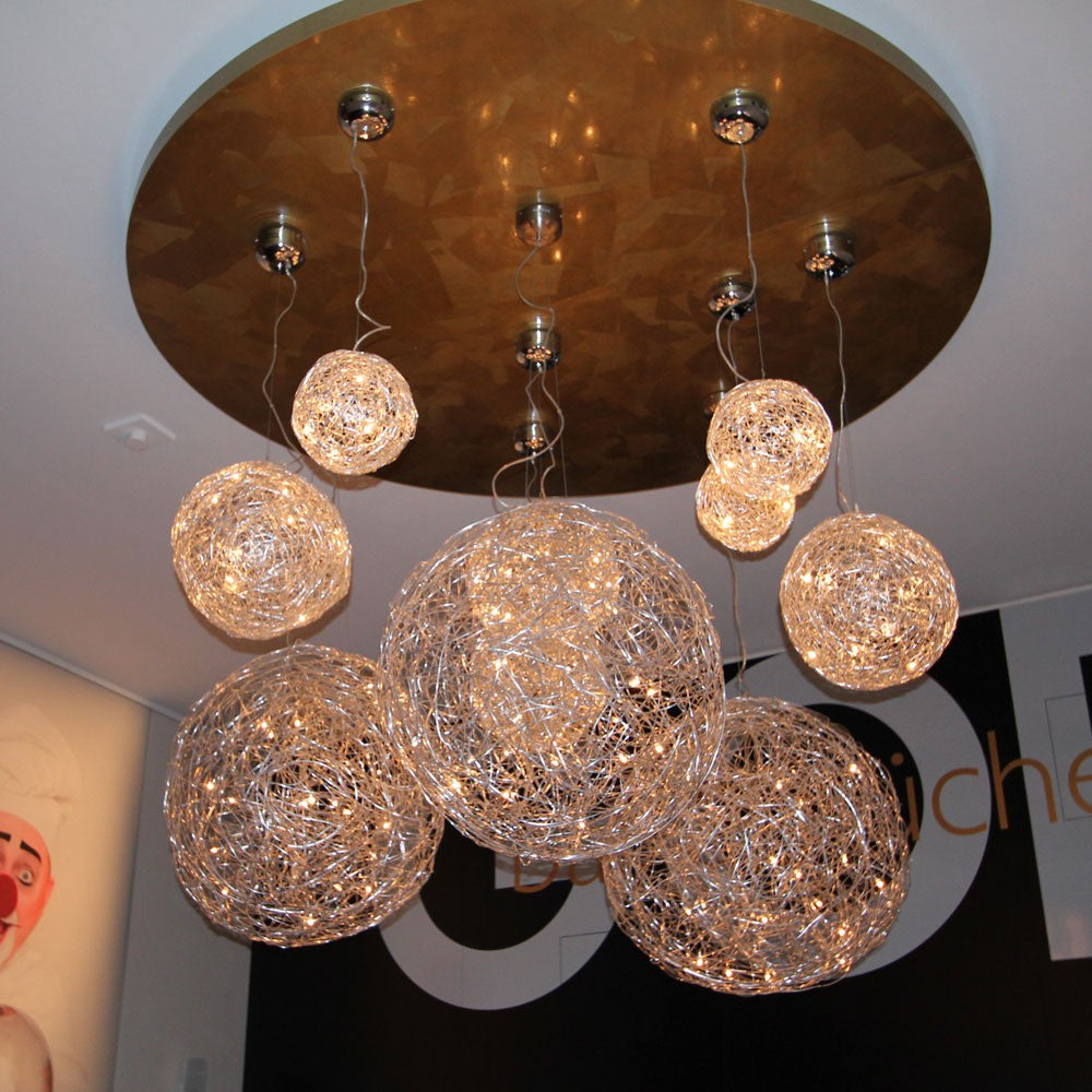 s.luce Mesh XXL LED wire ball Ø 90cm hanging lamp