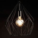 Vintage Hängeleuchte in Schwarz, Ø 31cm, stilvolles Design mit glühender Edison-Glühbirne.